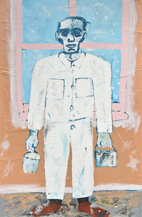jimmy wainwright - paint mixed media on canvas 90x70cm