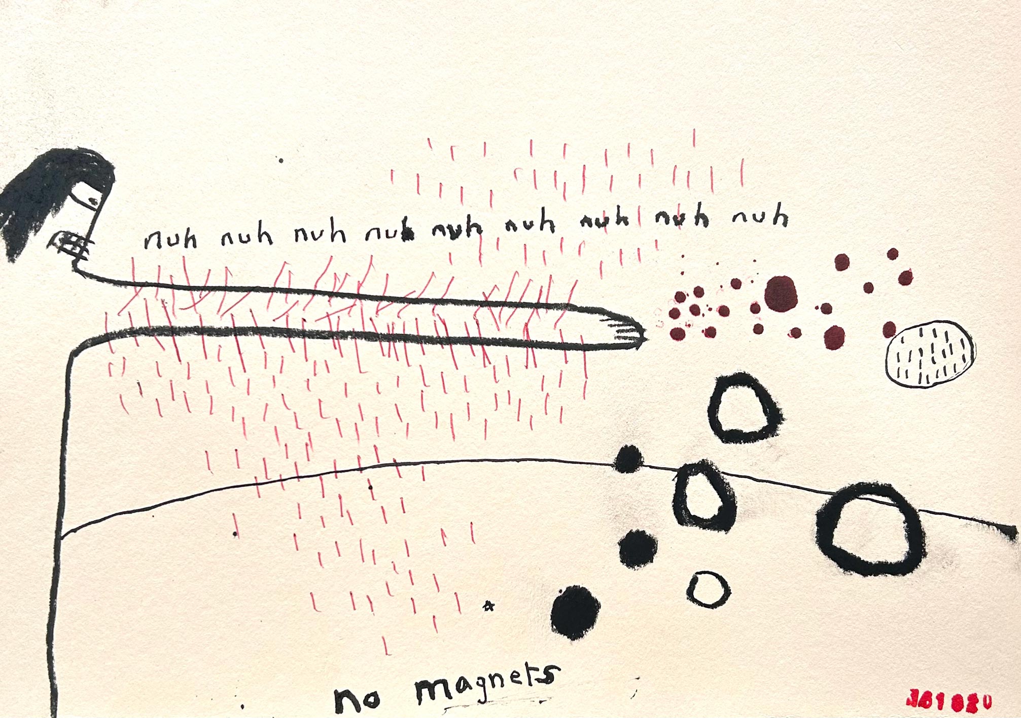 what was said - charcoal ink on paper 25x35cm