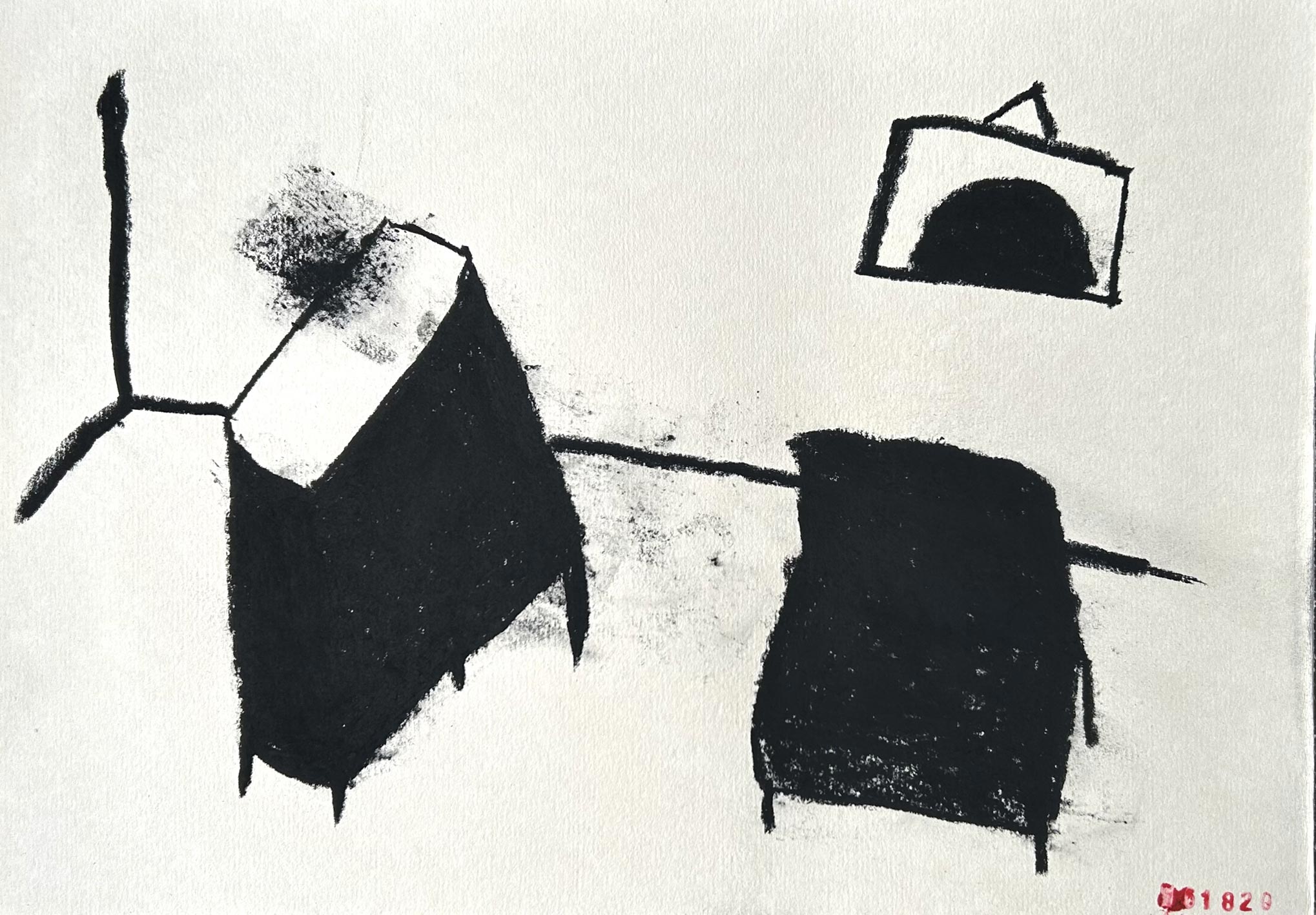 the future of my furniture - charcoal on paper 25x35cm
