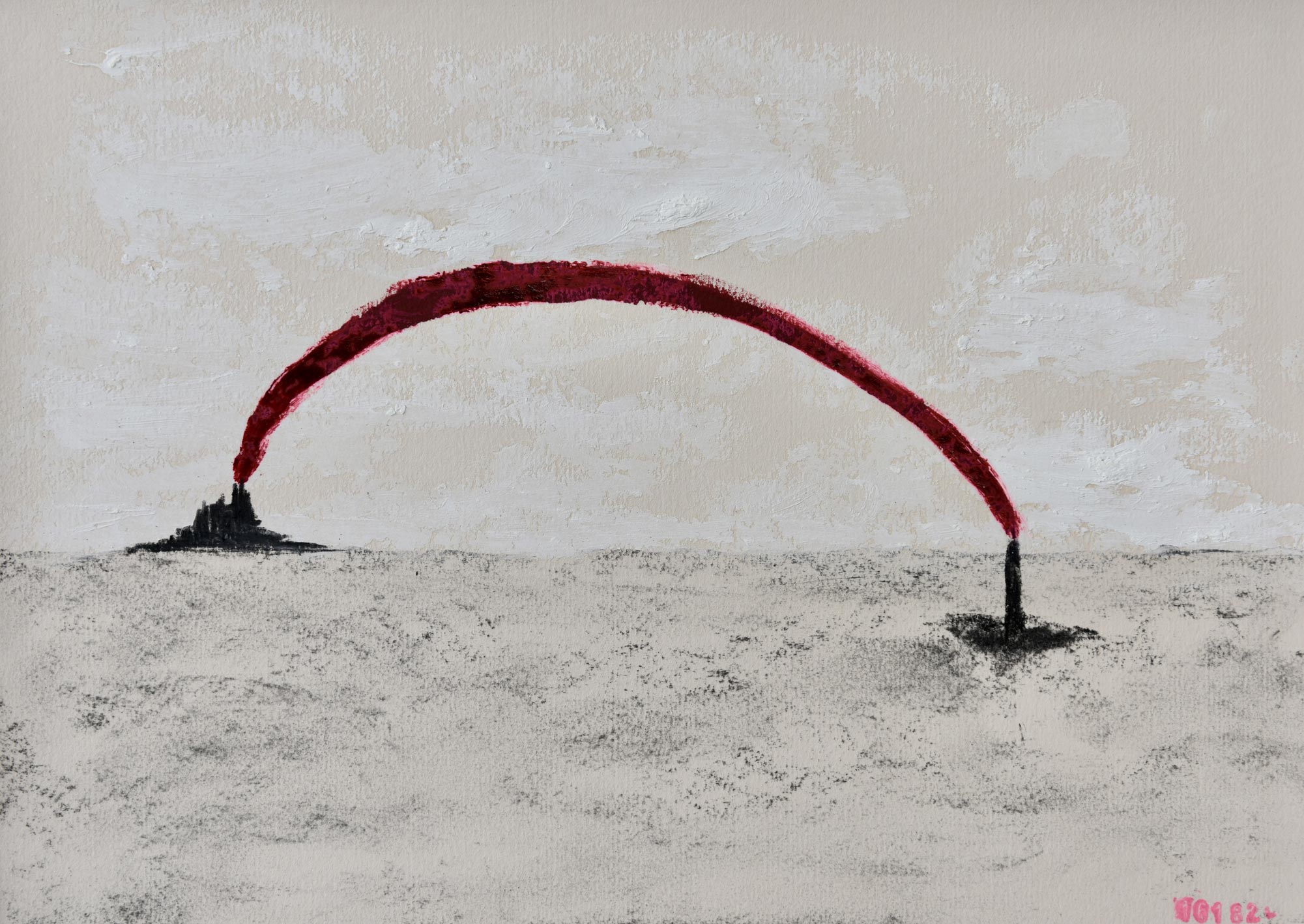transmission - charcoal ink on paper 25x35cm
