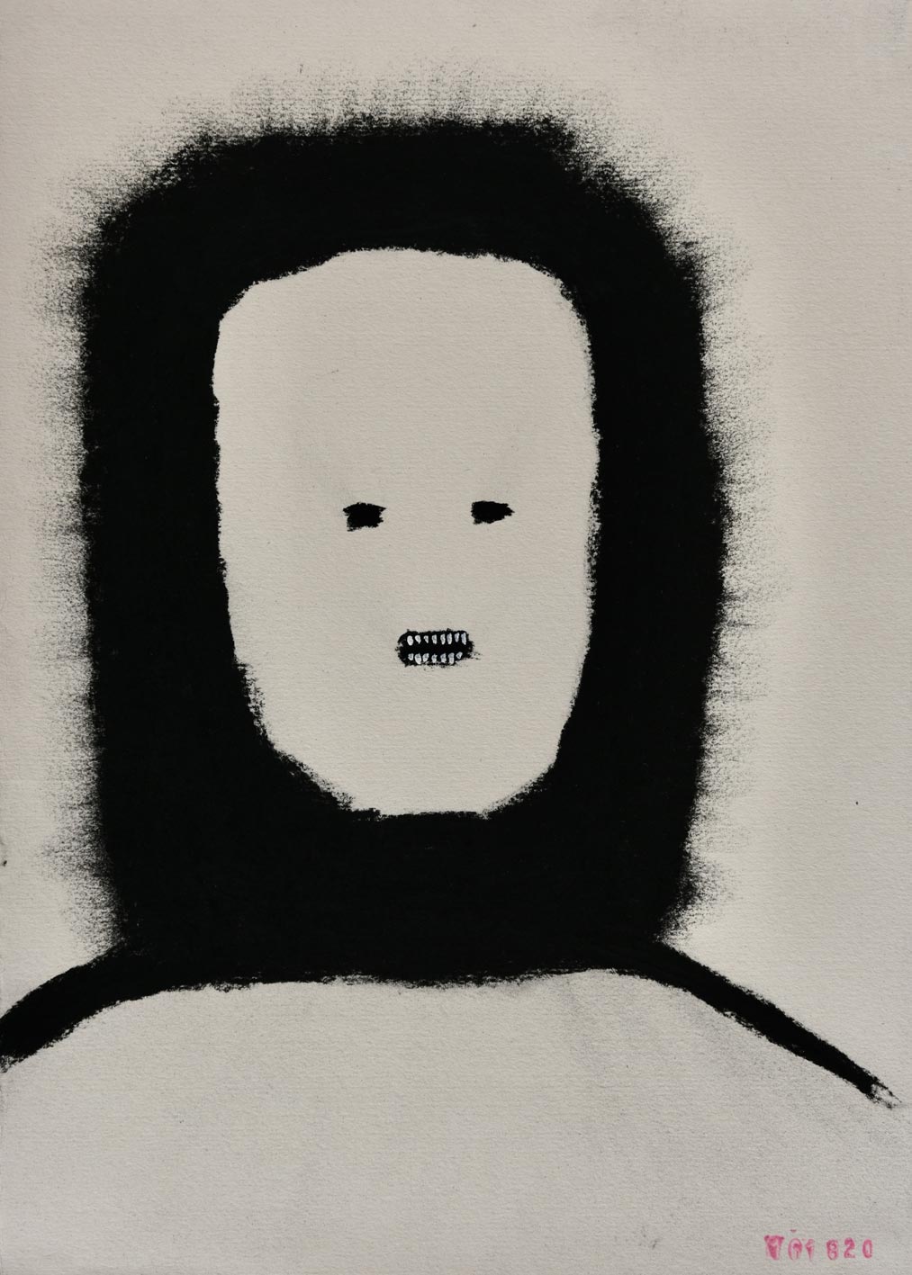 a non - charcoal on paper 35x25cm