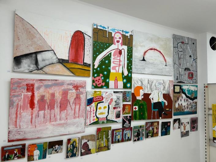 from painter to painter - an exhibition of work by phil thomas: friday 21 til saturday 29 march 2025 at london fashion warehouse 64/65a whitechapel high street, e1 7pl