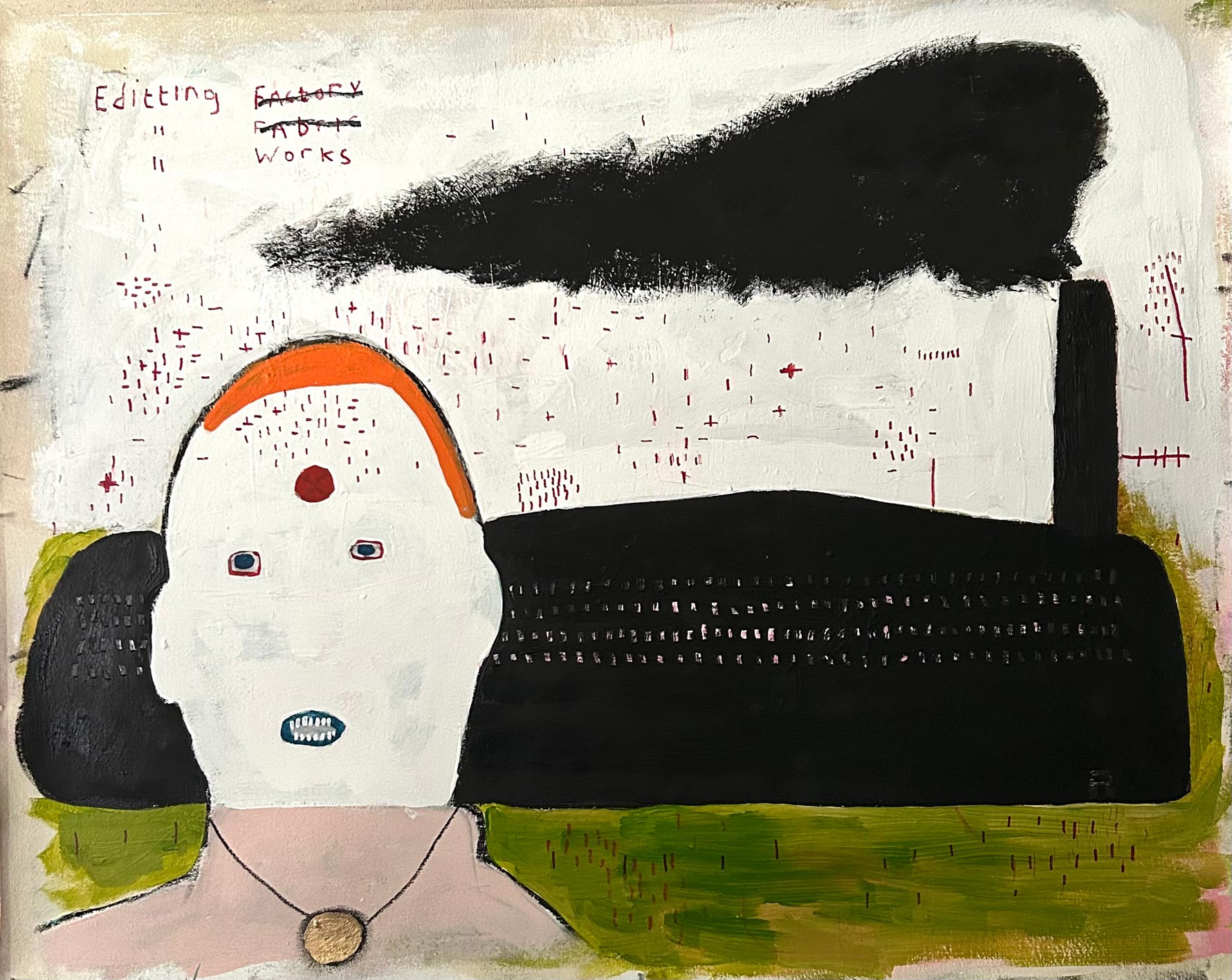 transcendental nightwork - paint ink on canvas 70x90cm