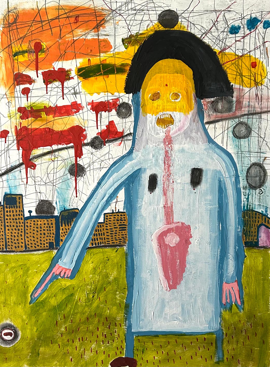 shoe dream - paint mixed media on canvas 80x60cm