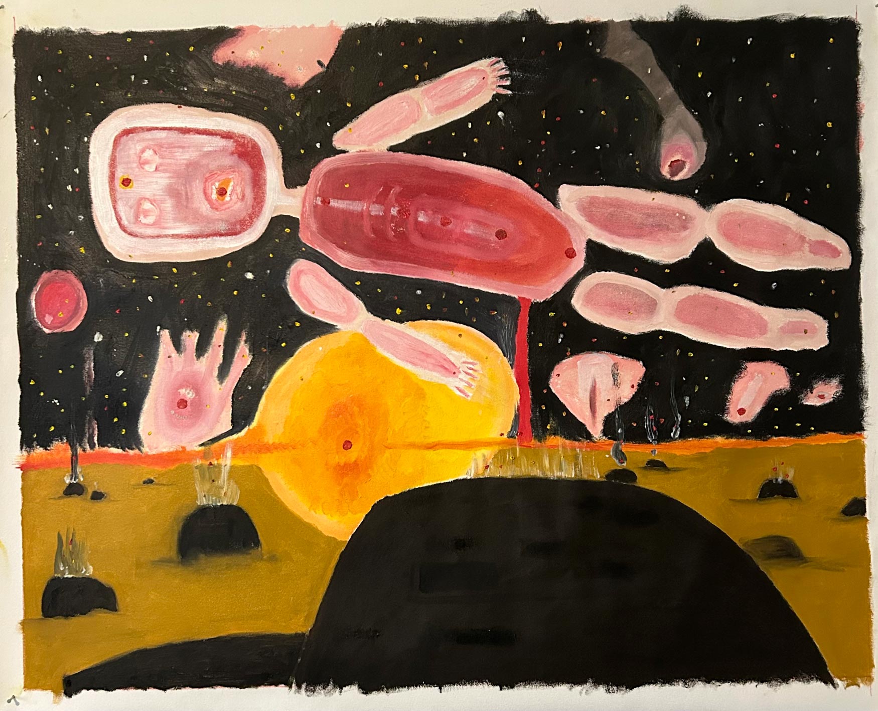 world of compost - paint on canvas 77x100cm
