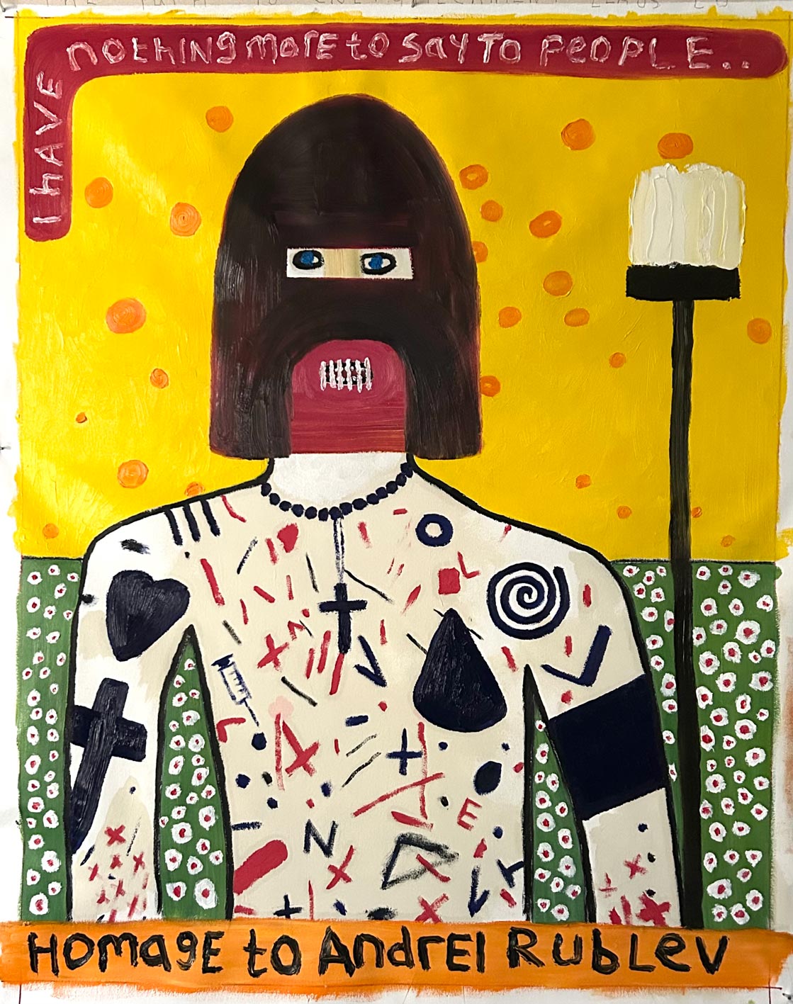 channeling a rublev - paint on canvas 100x78cm