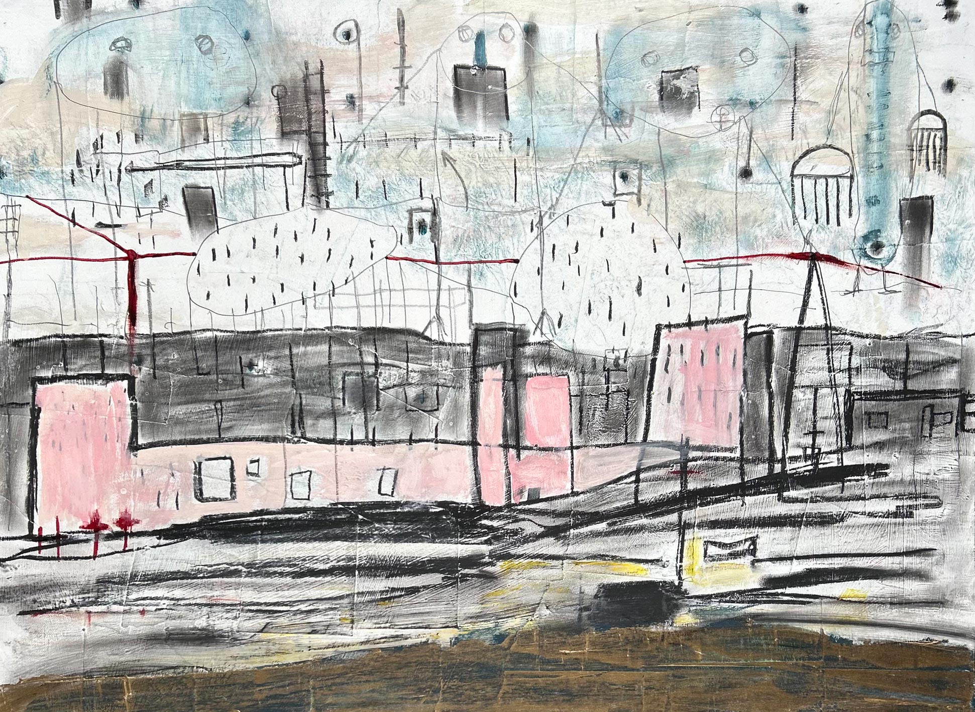 landscape 05 - paint mixed media on canvas 60x80cm